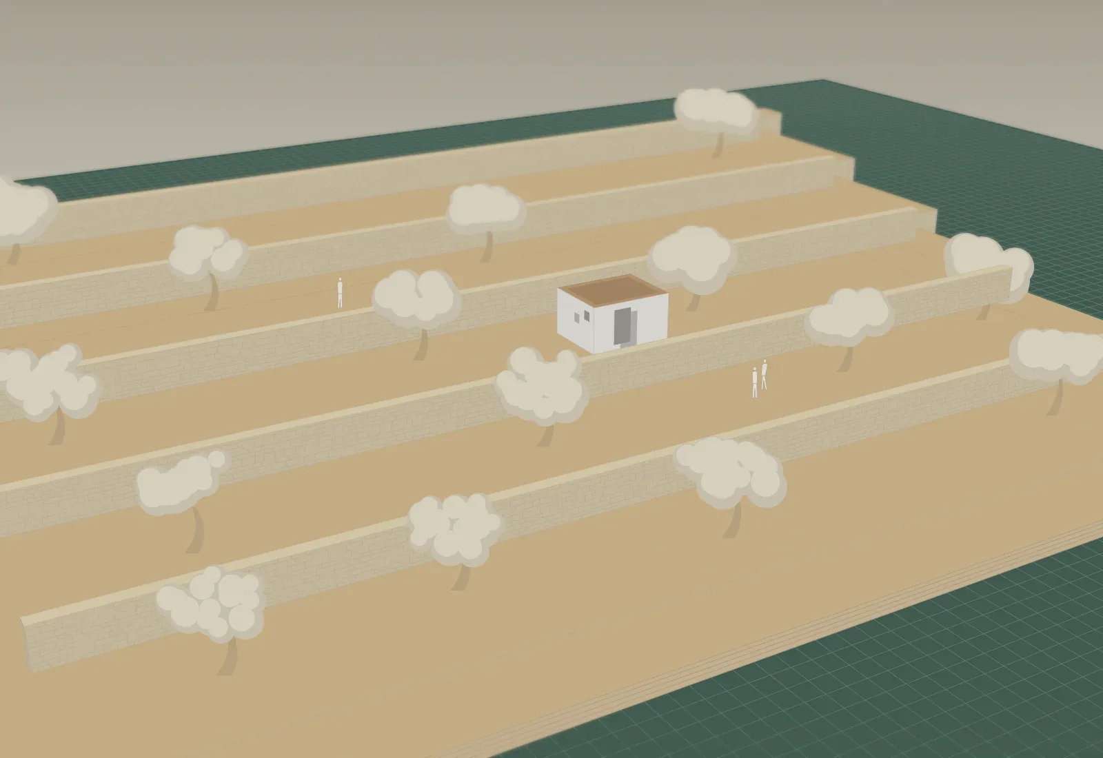 The hillside at 1:200, made for the village meeting where the owners agreed.