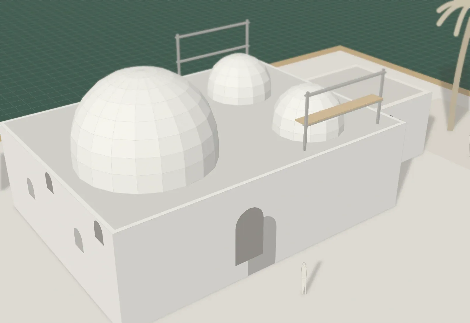The survey model at 1:50, made before any work started.