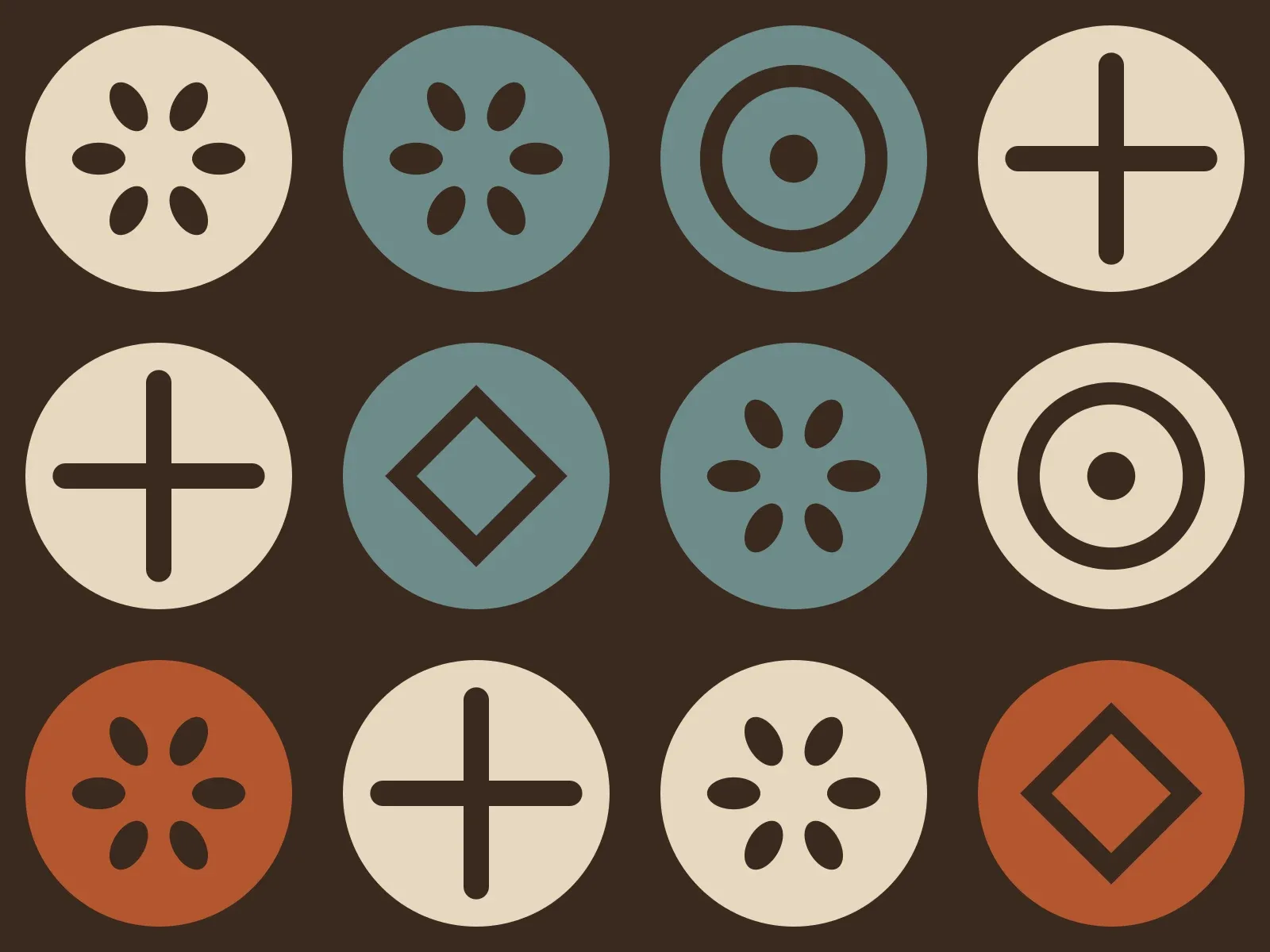 Sifnos Pottery Guild identity: detail of the tile system at a larger scale